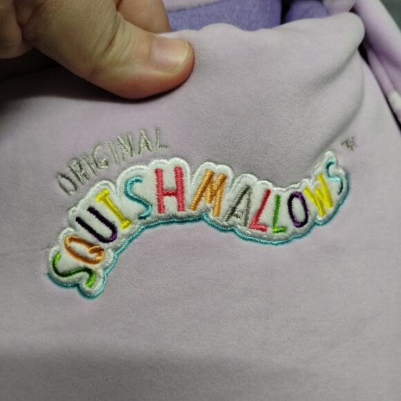 Squishmallows NWT Delzi Donkey Purple Floral Yellow Glasses Plush Easter Basket - Picture 3 of 8